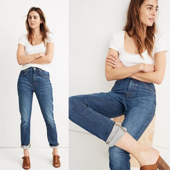 🦋 NEW MADEWELL High Rise Slim Boyjean Eco Edition 26 Denim Jeans Relaxed Slim - Picture 1 of 7